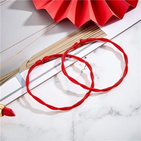 6 Pieces Red String Bracelets Kabbalah Red Cord Bracelet for Women - Picture 5 of 6